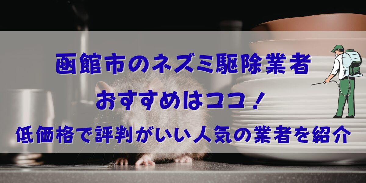 函館市のネズミ駆除おすすめ業者3選！低価格で評判がいい人気の業者を紹介
