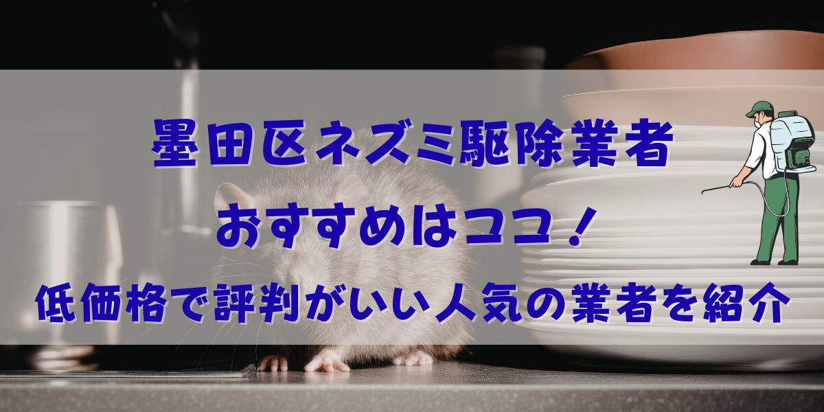 墨田区のネズミ駆除おすすめ業者22選！低価格で評判がいい人気の業者を紹介
