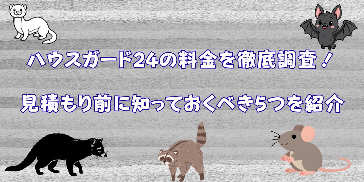 ハウスガード24の料金を徹底調査！見積もり前に知っておくべき5つを紹介